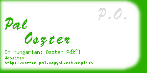 pal oszter business card